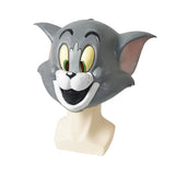 Tom and Jerry Latex Mask Cat and Mouse Masks Halloween Cosplay Props for Kids