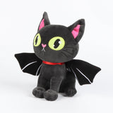 Halloween Bat Cat Plush Toy Soft Stuffed Animal Doll Birthday Holiday Gifts for Kids