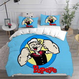 Popeye the Sailor Bedding Sets Bed Quilt Cover Pillow Case Halloween Cosplay Comforter Sets