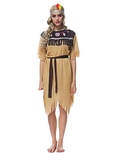 BFJFY Women Ladies Indian Wild Fancy Dress Costume Indian Squaw Fancy Dress Costume - bfjcosplayer
