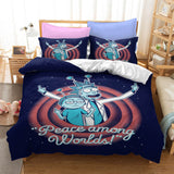 Rick And Morty Cosplay Bedding Duvet Cover Halloween Sheets Bed Set