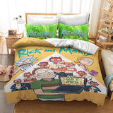 Rick And Morty Cosplay Bedding Set Duvet Cover Halloween Bed Sheets