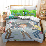 Rick And Morty Cosplay Bedding Set Duvet Cover Halloween Bed Sheets