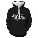 Squid Game Cosplay Black Hoodie Sweater Halloween Costume