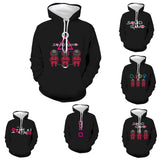Squid Game Cosplay Black Hoodie Sweater Halloween Costume