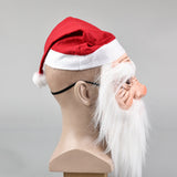 Santa Claus Mask Breathable Half Face Mask Halloween Christmas Masquerade Fancy Party Cosplay Prop