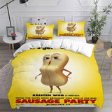 Sausage Party Bedding Sets Bed Quilt Cover Pillow Case Halloween Cosplay Comforter Sets