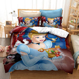 Snow White Cosplay Bedding Set Duvet Cover Halloween Bed Sheets