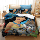 Snow White Cosplay Bedding Set Duvet Cover Halloween Bed Sheets