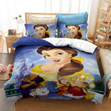 Snow White Cosplay Bedding Set Duvet Cover Halloween Bed Sheets
