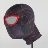 Spider Man Miles Morales Cosplay Knitted Fabric Helmet Halloween Prop