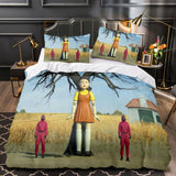 Squid Game Cosplay Bedding Sets Duvet Cover Halloween Comforter Sets
