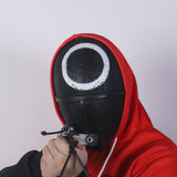 Squid Game Black Mask Cosplay Latex Helmet Halloween Props