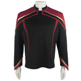 Star Trek Admiral JL Picard Red Gold Stripe Uniform Shirt Cosplay Costume