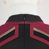 Star Trek Admiral JL Picard Red Gold Stripe Uniform Shirt Cosplay Costume