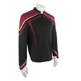 Star Trek Admiral JL Picard Red Gold Stripe Uniform Shirt Cosplay Costume