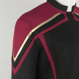 Star Trek Admiral JL Picard Red Gold Stripe Uniform Shirt Cosplay Costume