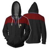 Star Trek Admiral Picard Cosplay Hoodie Halloween Costume