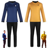Star Trek: Strange New Worlds Spock Uniforms Long Sleeve Top Pants Set Starfleet Cosplay Costumes for Men
