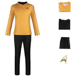 Star Trek: Strange New Worlds Spock Uniforms Long Sleeve Top Pants Set Starfleet Cosplay Costumes for Men