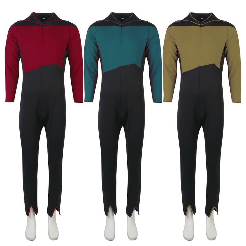 ST The Next Generation Jean-Luc Picard Jumpsuit Cosplay Costume Flying Suit
