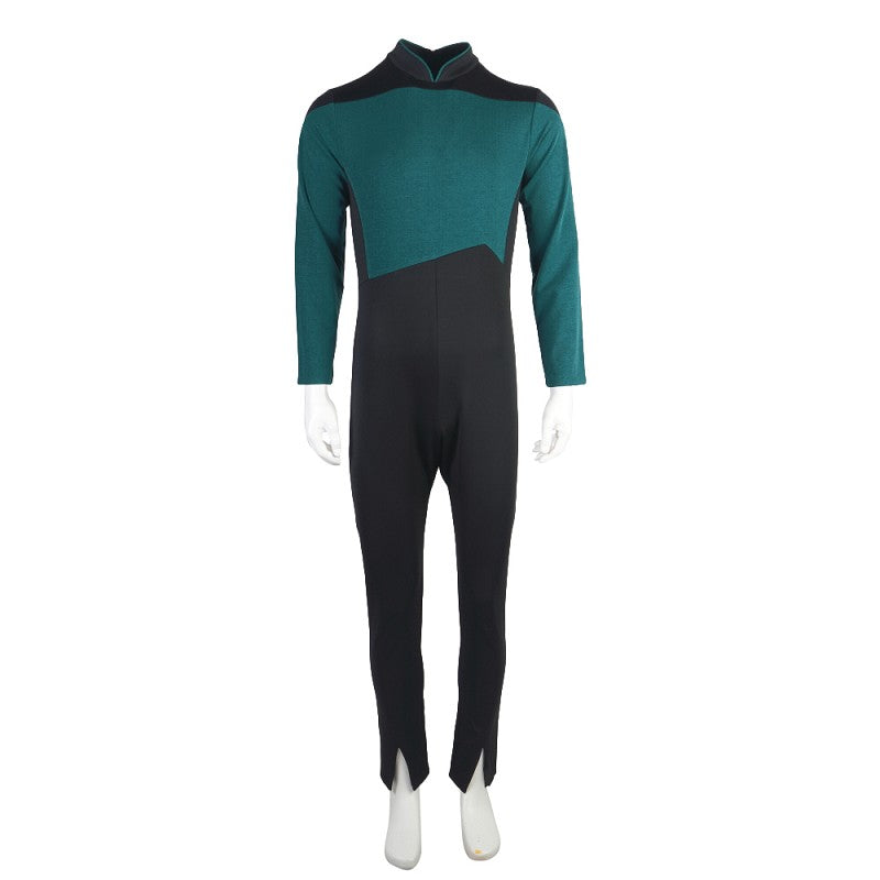 ST The Next Generation Picard Blue Jumpsuit Cosplay Costume