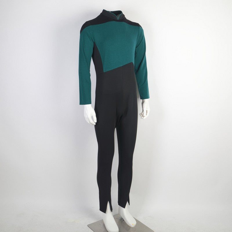 ST The Next Generation Picard Blue Jumpsuit Cosplay Costume