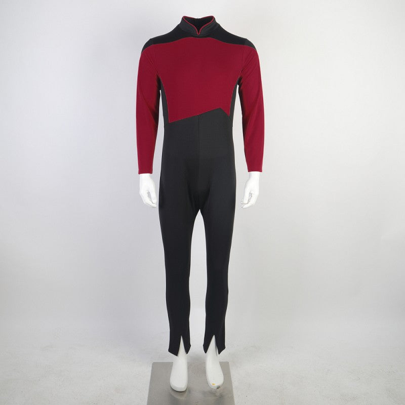 The Next Generation Picard Red Jumpsuit Cosplay Costume