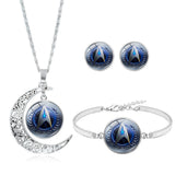 Star Trek Theme Necklace Bracelet Earring Set Holiday Gifts Jewelry Accessories