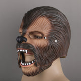 Star Wars Chewbacca Chewie Cosplay Latex Mask Mouth Move Halloween Props