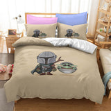 Star Wars The Mandalorian Cosplay Bedding Duvet Cover Halloween Sheets Bed Set
