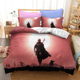 Star Wars The Mandalorian Cosplay Bedding Duvet Cover Halloween Sheets Bed Set