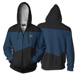 Star Trek 3D printed zipper hooded sports cospaly sweater coat costume - bfjcosplayer