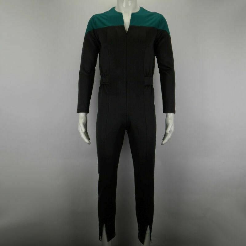 Star Trek Deep Space Nine Blue Uniform Jumpsuit Cosplay Adult Male Costumes New - bfjcosplayer