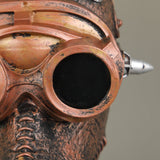 Steampunk Plague Doctor Bronze Long Mouth Cosplay Helmet Halloween Props