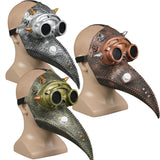 Steampunk Plague Doctor Bronze Long Mouth Cosplay Helmet Halloween Props