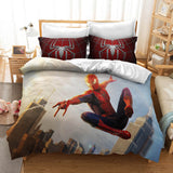 Superhero SpiderMan Cosplay Bedding Set Duvet Cover Halloween Bed Sheets