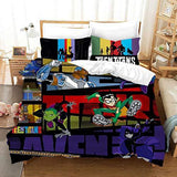 Teen Titans Go Cosplay Bedding Set Duvet Cover Halloween Bed Sheets