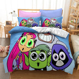 Teen Titans Go Cosplay Bedding Set Duvet Cover Halloween Bed Sheets