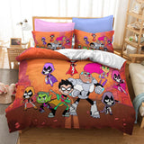 Teen Titans Go Cosplay Bedding Set Duvet Cover Halloween Bed Sheets