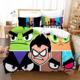 Teen Titans Go Cosplay Bedding Set Duvet Cover Halloween Bed Sheets