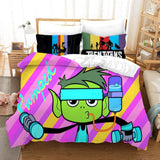 Teen Titans Go Cosplay Bedding Set Duvet Cover Halloween Bed Sheets