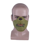 The Grinch Cosplay Half Face Latex Helmet Halloween Prop