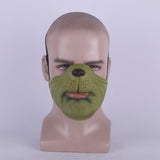 The Grinch Cosplay Half Face Latex Helmet Halloween Prop
