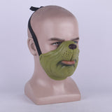 The Grinch Cosplay Half Face Latex Helmet Halloween Prop