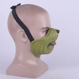 The Grinch Cosplay Half Face Latex Helmet Halloween Prop