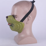 The Grinch Cosplay Half Face Latex Helmet Halloween Prop