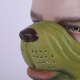 The Grinch Cosplay Half Face Latex Helmet Halloween Prop