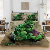 The Incredible Hulk Bruce Banner Cosplay Bedding Set Duvet Cover Halloween Sheets