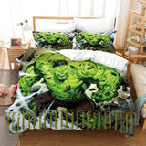 The Incredible Hulk Bruce Banner Cosplay Bedding Set Duvet Cover Halloween Sheets